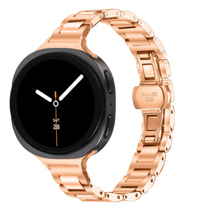 Samsung Galaxy Watch 8 - 44mm Slimfit Stahlarmband (Roségold)
