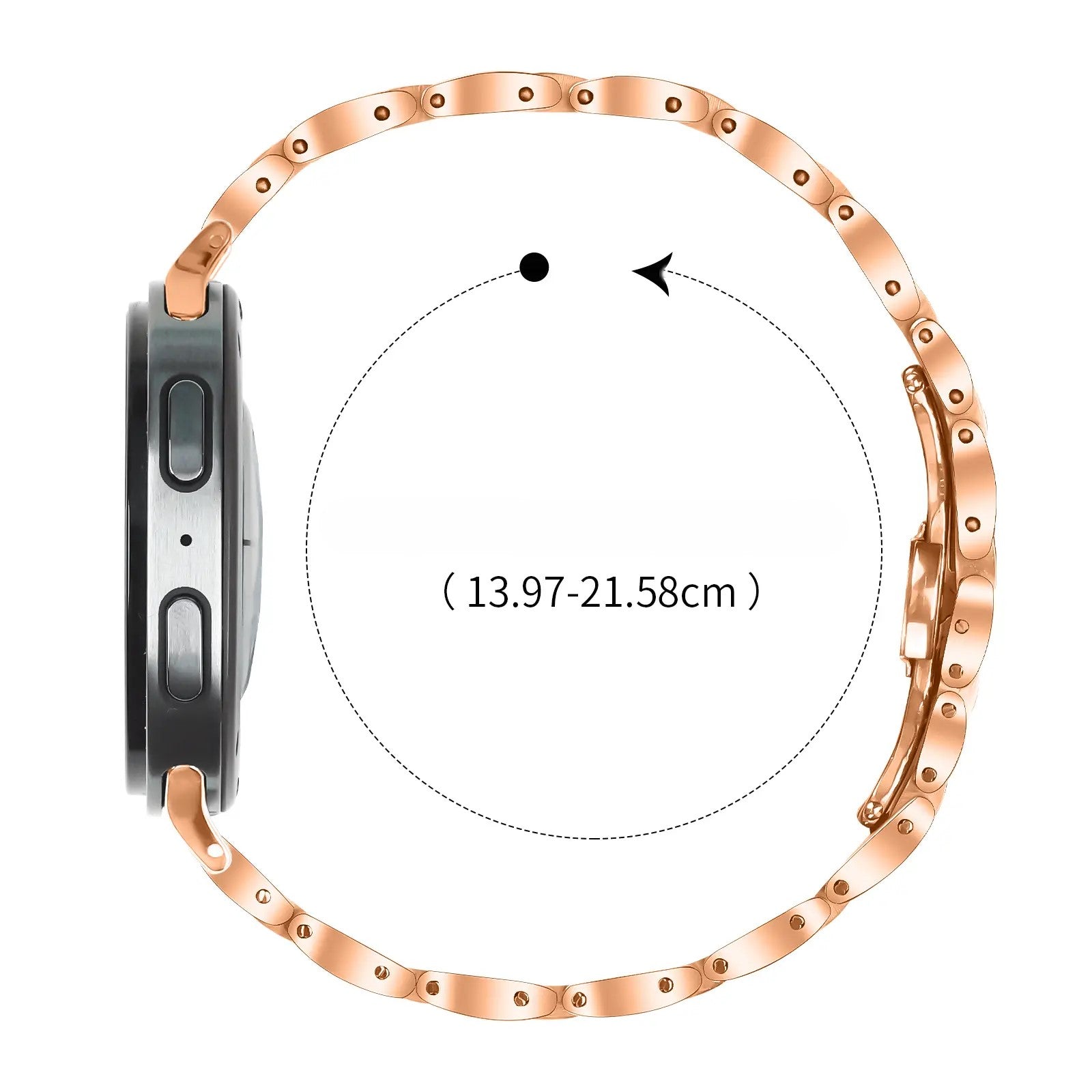Samsung Galaxy Watch 9 - 44mm Slimfit Steel Strap (Rose Gold)