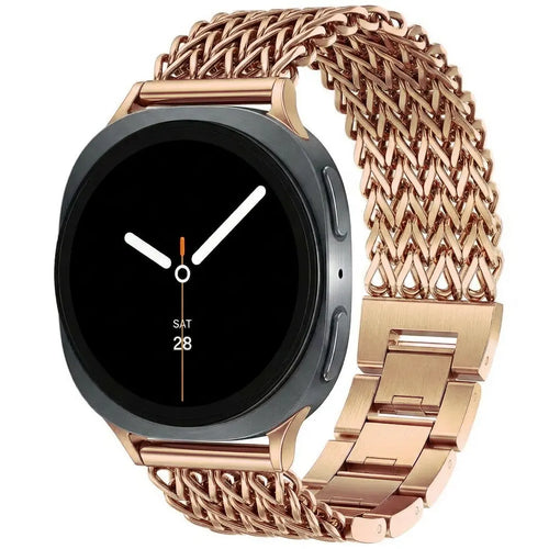Samsung Galaxy Watch 8 Classic Metall Mesh Armband (Roségold)