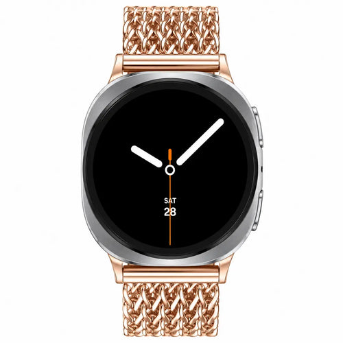 Samsung Galaxy Watch 8 - 40mm Metall Mesh Armband (Roségold)