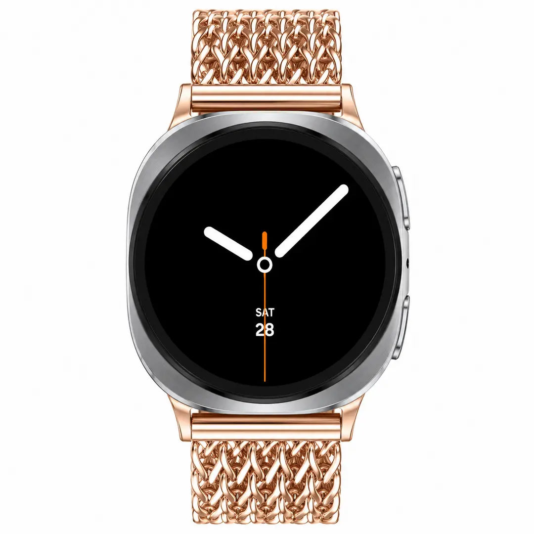 Samsung Galaxy Watch 8 - 40mm Metall Mesh Armband (Roségold)