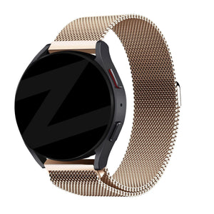 Bandz Pebble Round 2 - 20mm Milanese Loop Armband (Roségold)