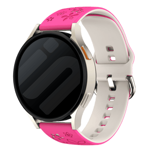 Withings Steel HR Sport Flower Silicone Strap (Bright Pink/Starlight)