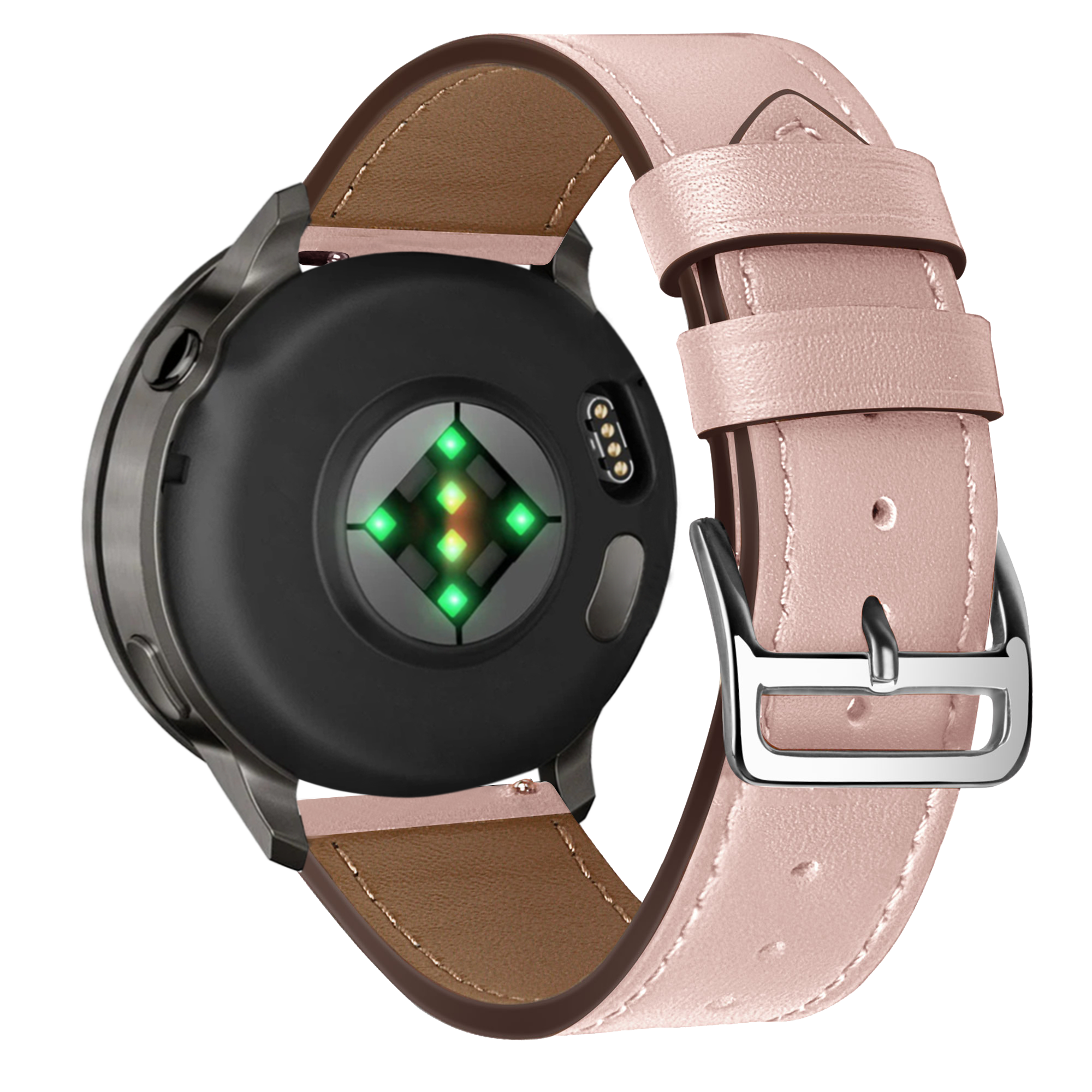 Bandz Garmin Venu 2s Leather Strap 'Deluxe' (Pink)