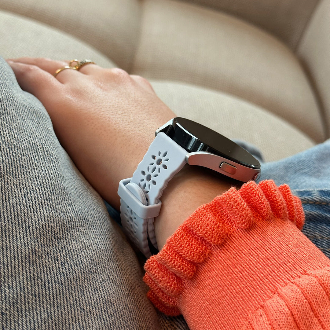 Coros Apex 2 Gemustertes Silikonarmband (Mist Blau)