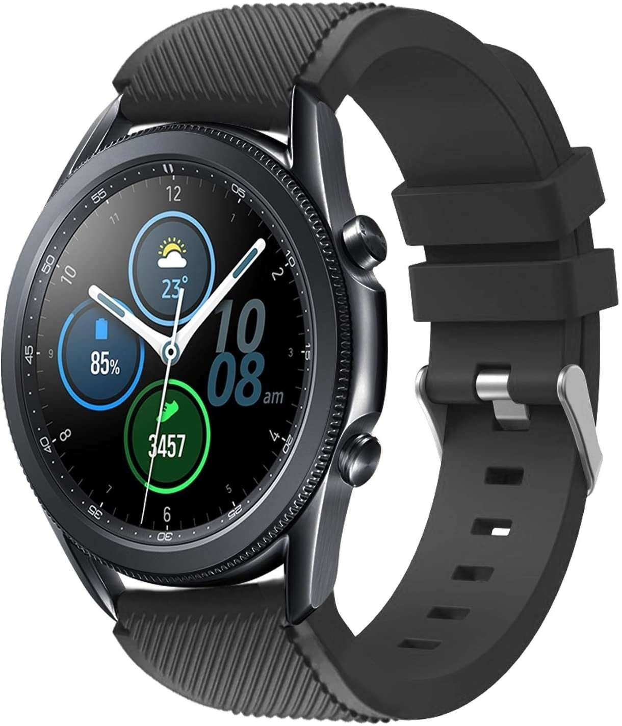smartwatch samsung gear 3 Samsung Galaxy Watch 3 45mm Silikonarmband (Schwarz)