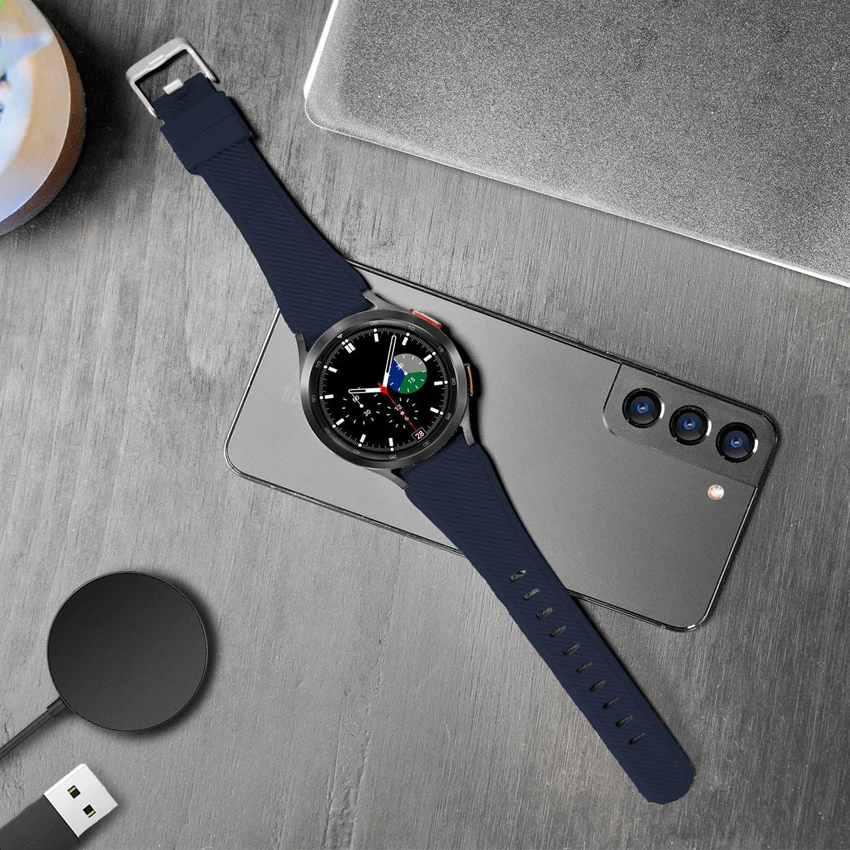 Amazfit Bip U (Pro) Twill Silicone Strap (Dark Blue)
