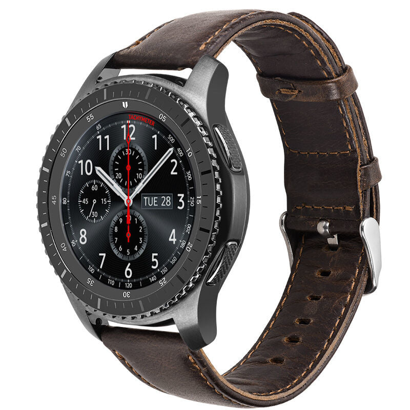 galaxy s3 gear Samsung Gear S3 Lederarmband (Dunkelbraun)