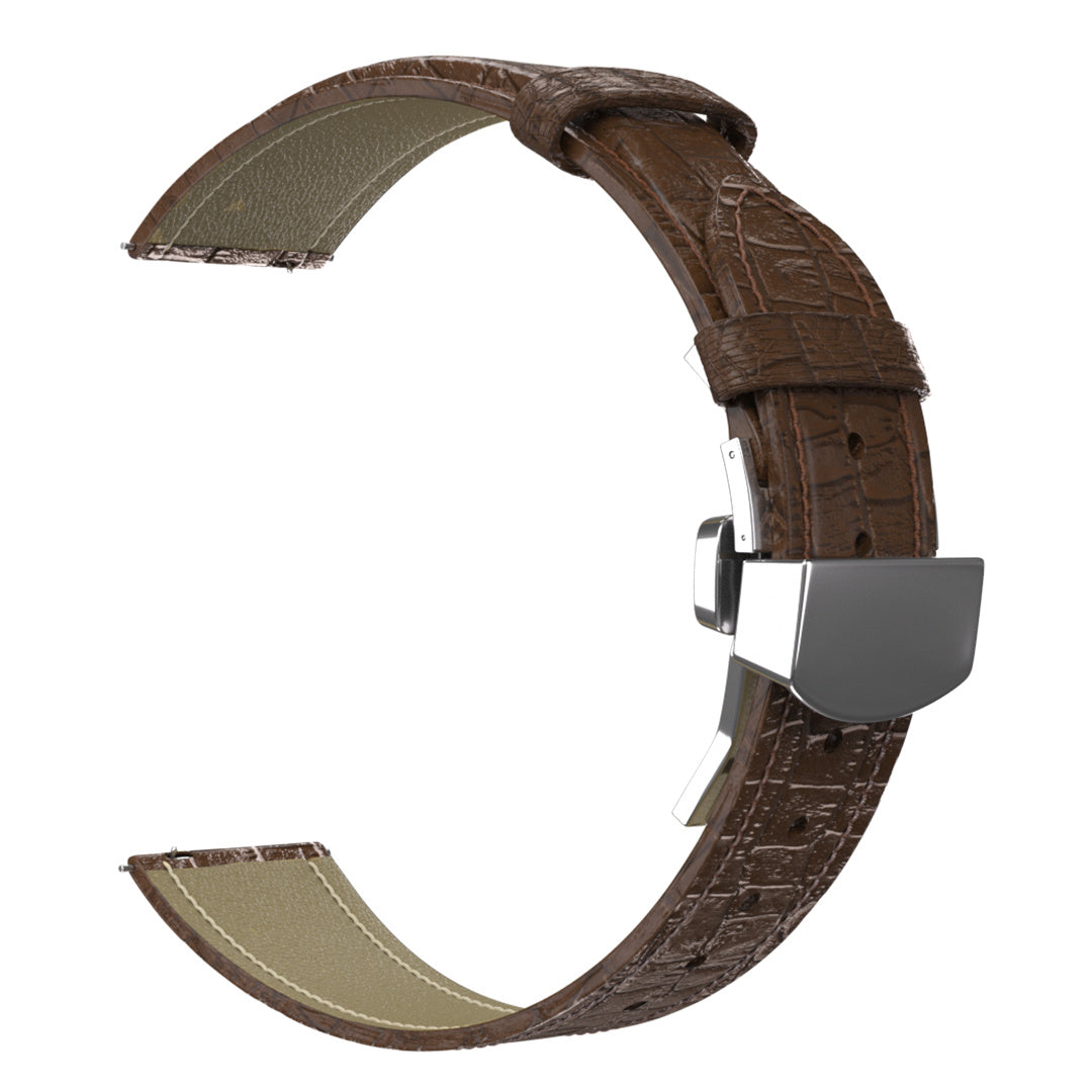 Withings ScanWatch 2 - 42mm Luxuriöses Lederarmband (Dunkel Braun)