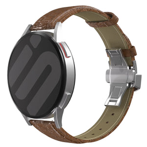 Samsung Galaxy Watch 4 Classic 46mm Luxus-Lederarmband (Braun)