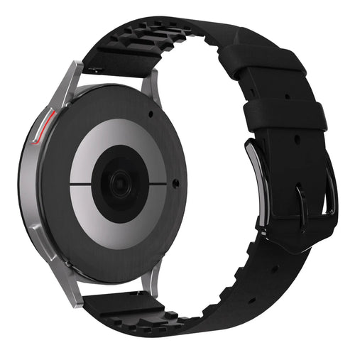 Amazfit GTR 2 Silikon-/Lederarmband (Schwarz)