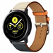Samsung Galaxy Watch Active / Active 2 Lederarmband (Weiß / Dunkelblau)