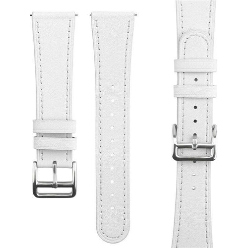 Uhrenarmband Leder 22mm - Schnellverschluss (Weiß)