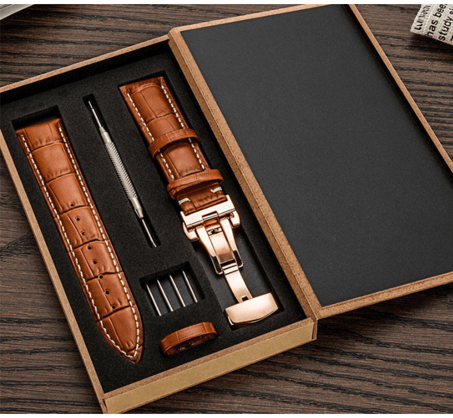 Coros Pace 2 Luxuriöses Lederarmband (Braun)