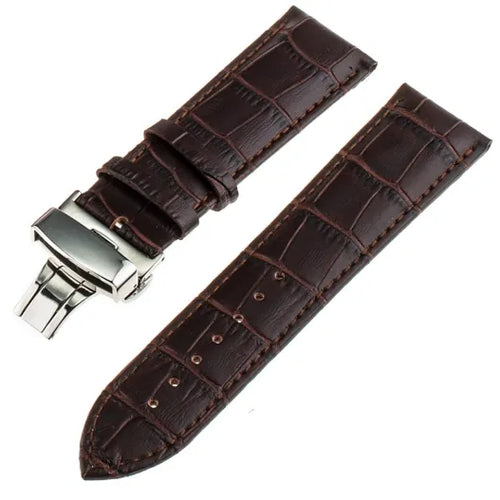 Withings ScanWatch Nova Luxury Leather Strap (Dark Brown)