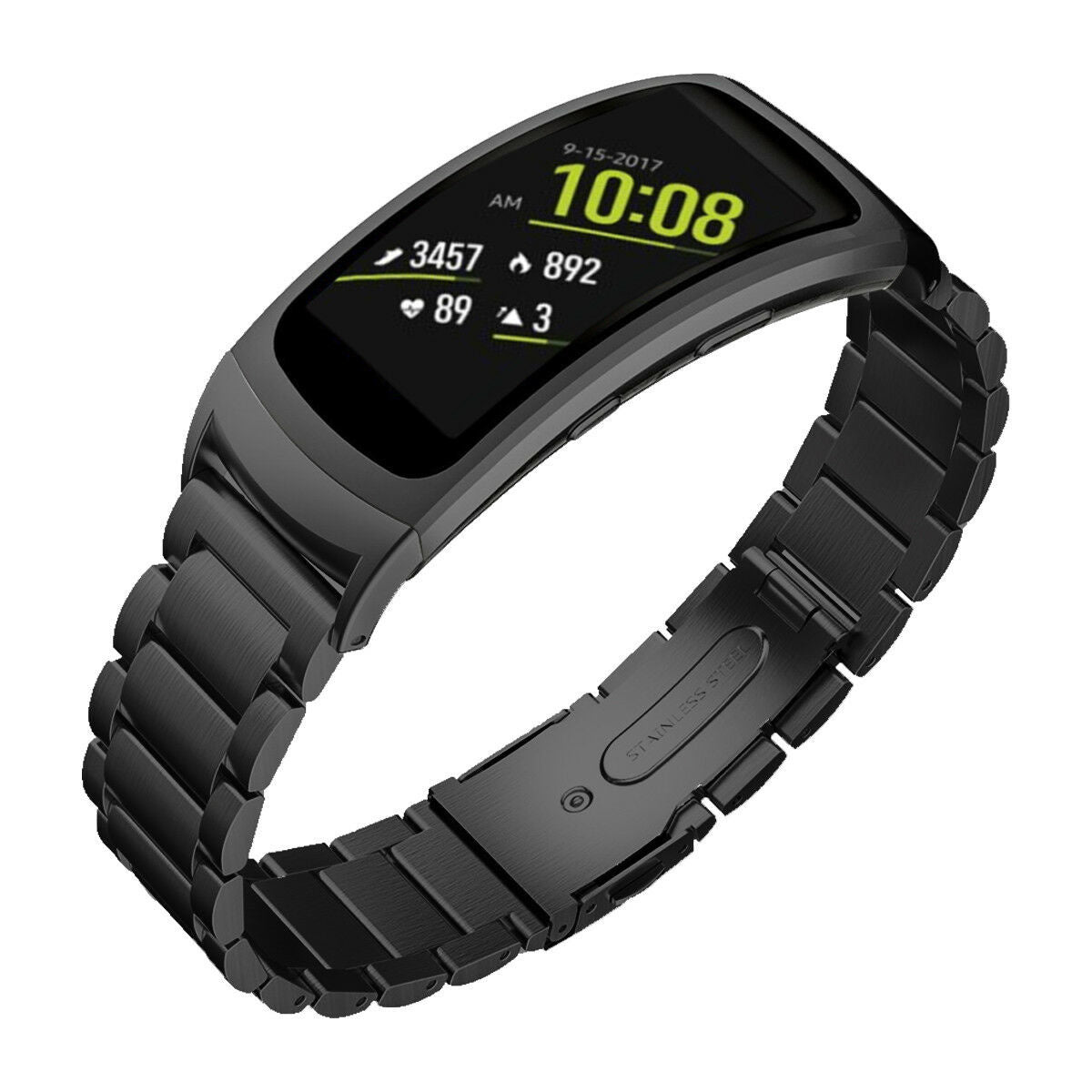 gear fit 2 pro verbindet sich nicht Samsung Gear Fit 2 (Pro) Stahlarmband (Schwarz)