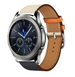Samsung Gear S3 Classic / Frontier Lederarmband (Weiß / Dunkelblau)