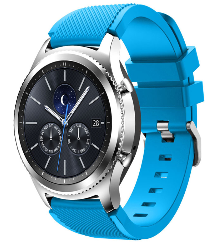 gear s3 einrichten Samsung Gear S3 Silikonarmband (Hellblau)