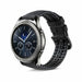 Samsung Gear S3 Silikon-/Lederarmband (Schwarz)