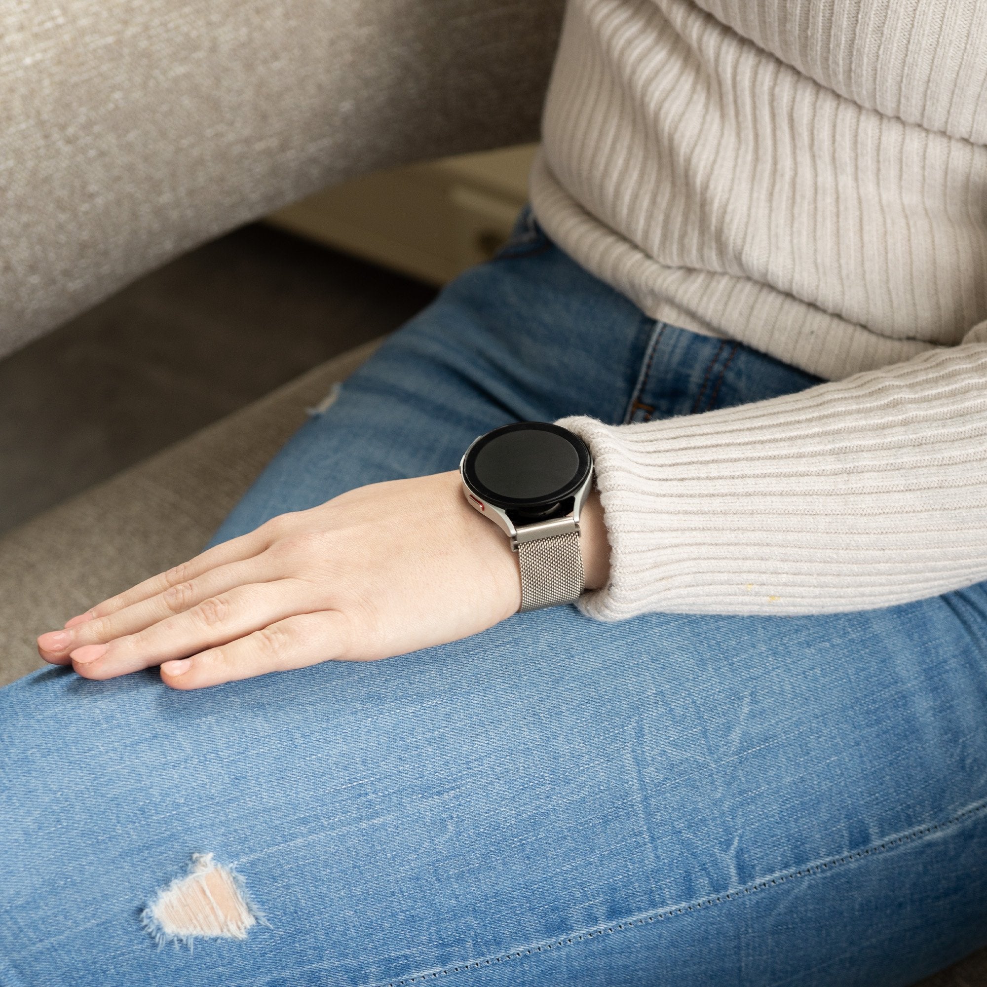 Samsung Galaxy Watch 4 Classic 42mm Milanese Armband (Polarstern)