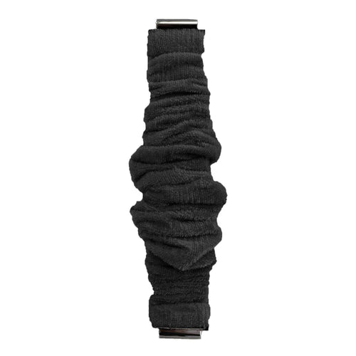 Uhrenarmband 20mm Scrunchie - Schnellverschluss (Schwarz)