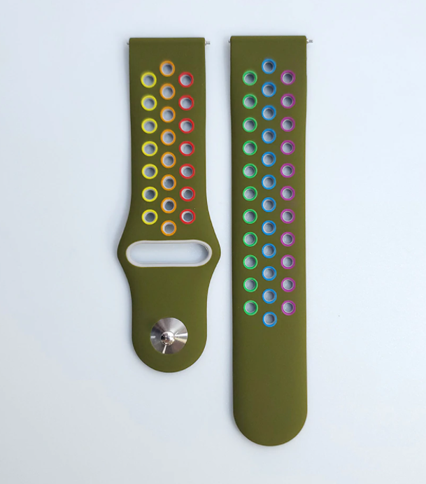 Coros Pace 3 Sport  Strap (Dark Green/Colourful)