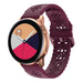 Samsung Galaxy Watch Active gemustertes Silikonarmband (Weinrot)