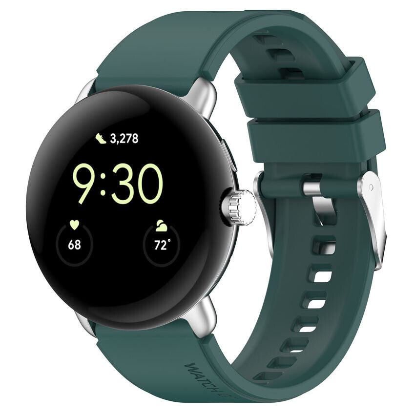 Google Pixel Watch 4 - 41mm Silikonarmband (Dunkel Grün)