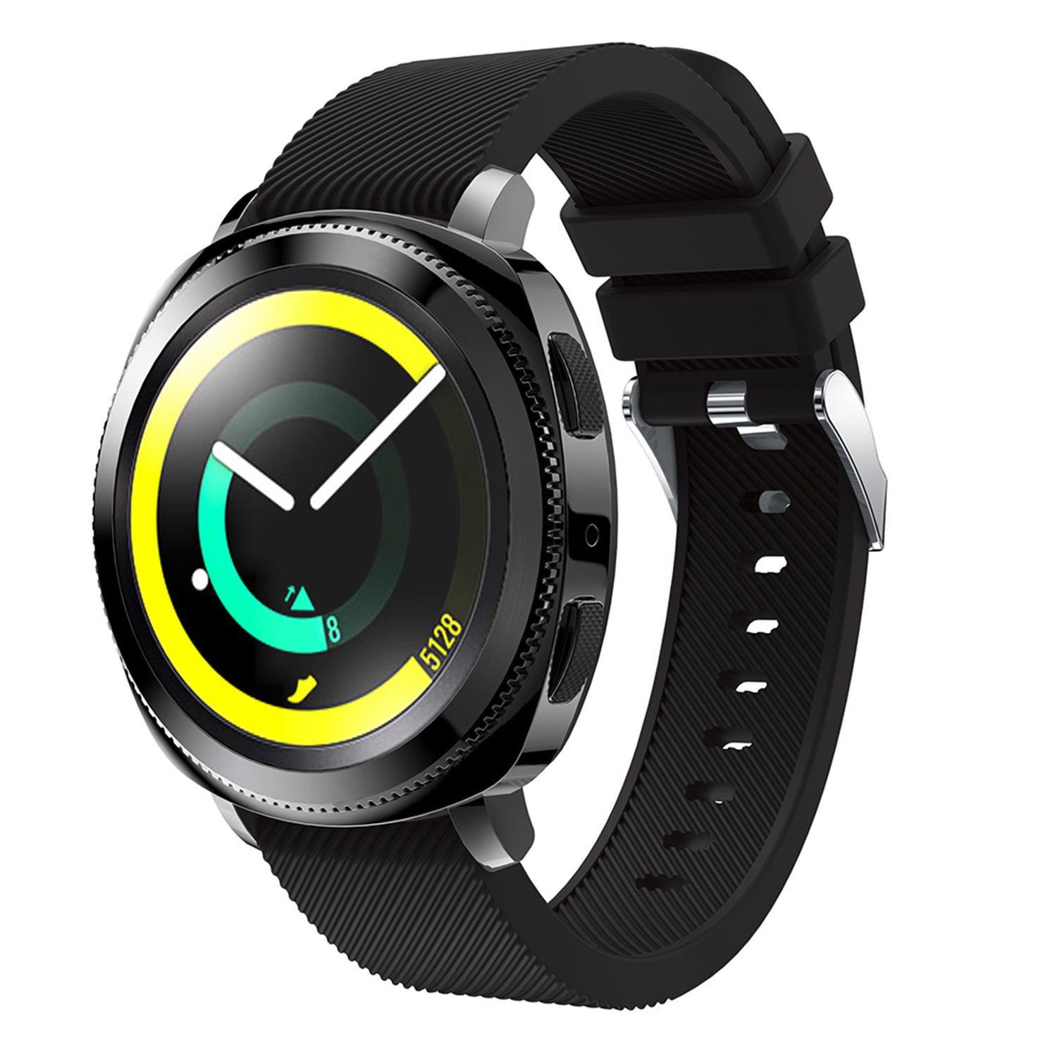 samsung gear sport armbänder Samsung Gear Sport Silikonarmband (Schwarz)