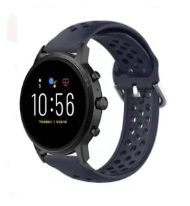 Fossil Gen 4 Explorist (HR) Atmungaktives Silikonarmband (Dunkel Blau)