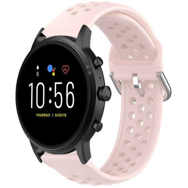 Fossil Gen 4 Explorist (HR) Atmungaktives Silikonarmband (Rosa)
