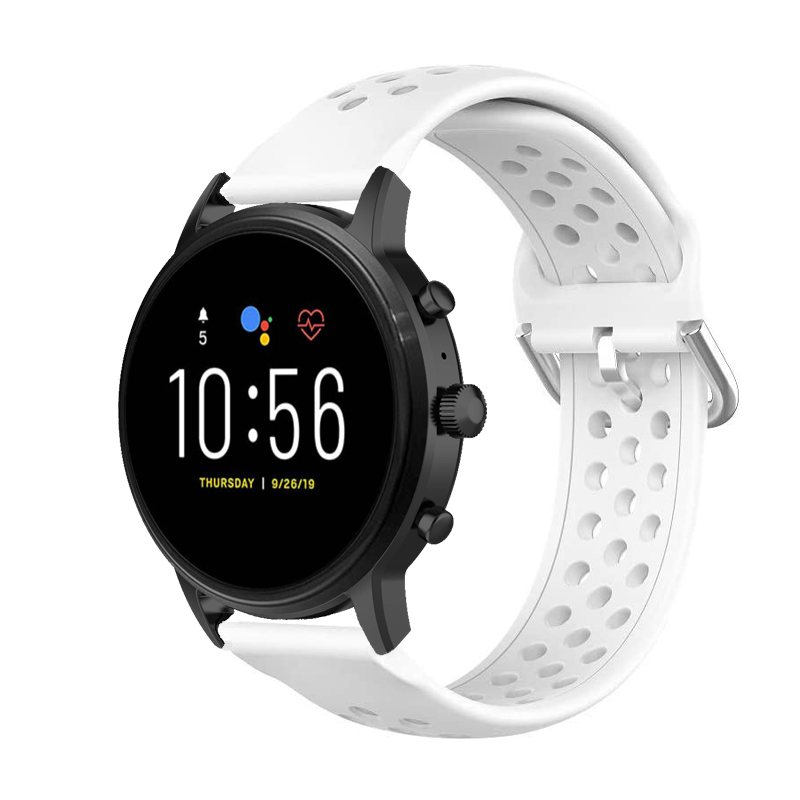 Fossil Gen 4 Explorist (HR) Breathable Silicone Strap (White)