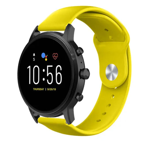 Fossil Gen 4 Explorist (HR) Sport Strap (Yellow)
