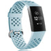 Fitbit Charge 4 Silikonarmband mit Löchern (Baby Blau)