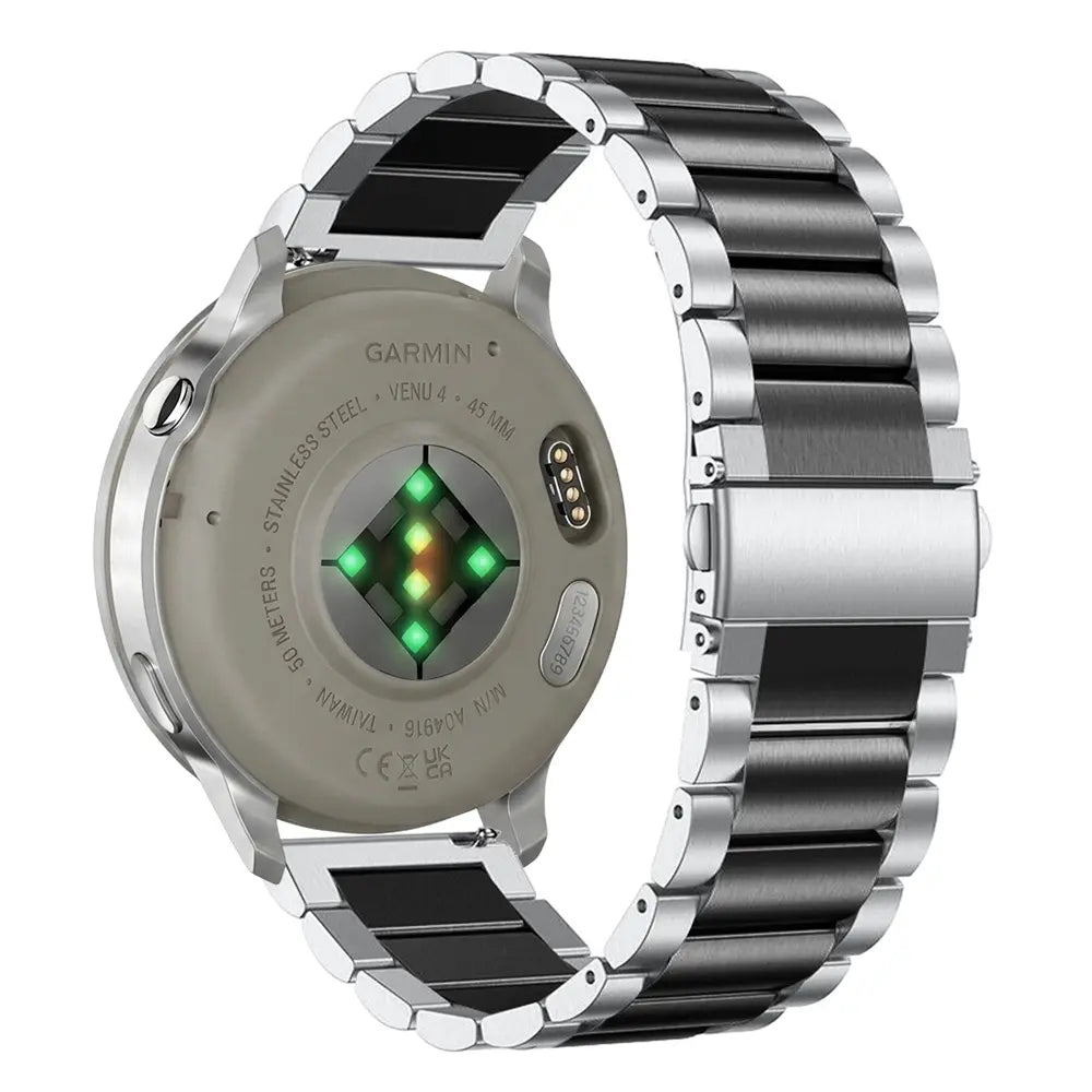 Garmin Forerunner 70 Stahlarmband (Silber/Schwarz)