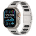 Apple Watch Ultra Raffiniert Stahl-Hybridarmband (Silber/Karbon)