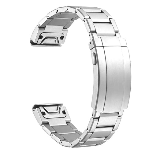 Garmin Forerunner 965 Adjustable Titanium Strap (Silver)