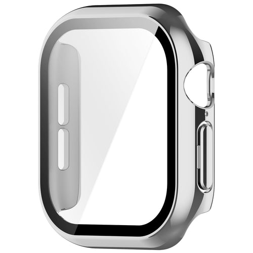 Apple Watch 12 - 46mm Hartschalenhülle mit Glas (Silber)