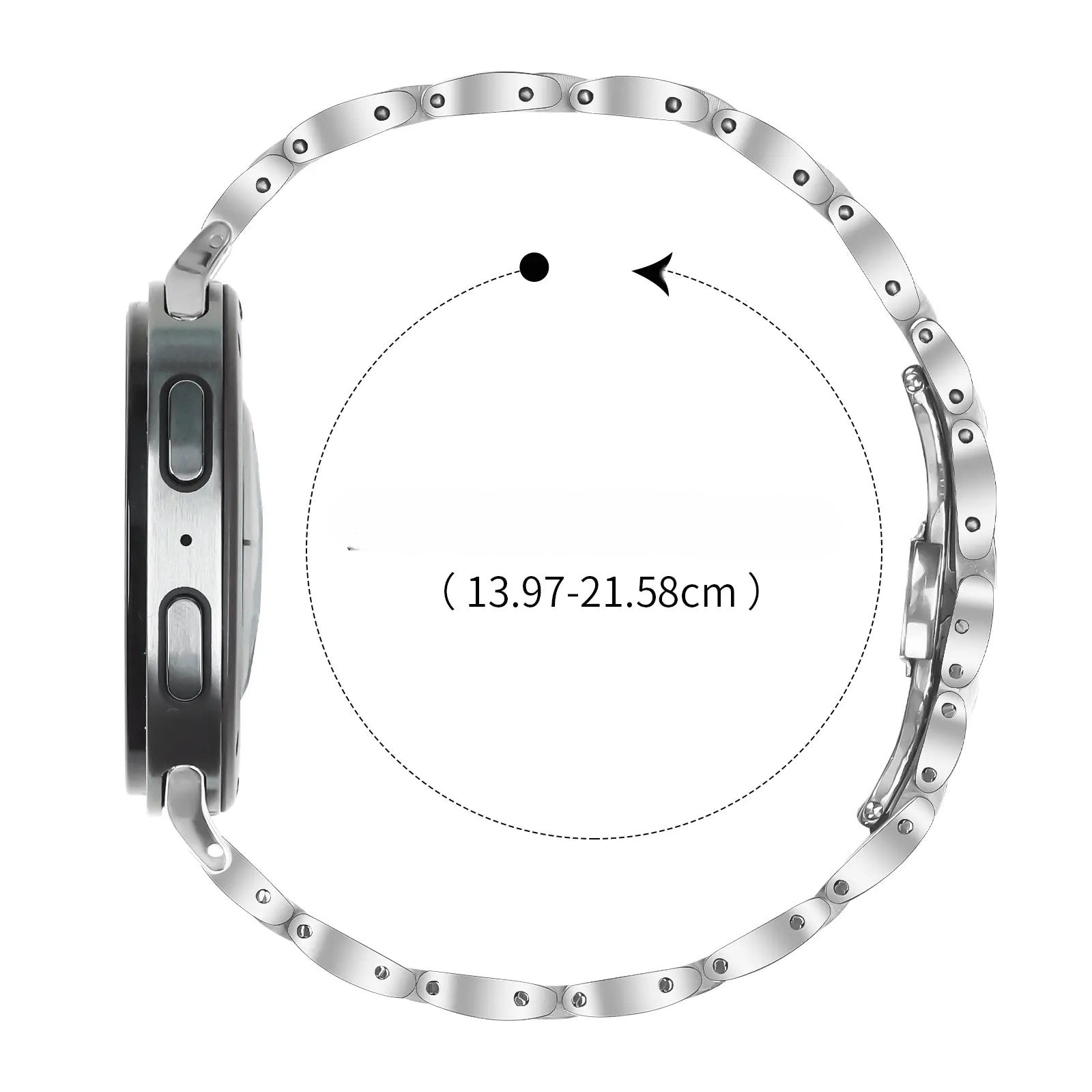Samsung Galaxy Watch 9 - 44mm Slimfit Steel Strap (Silver)