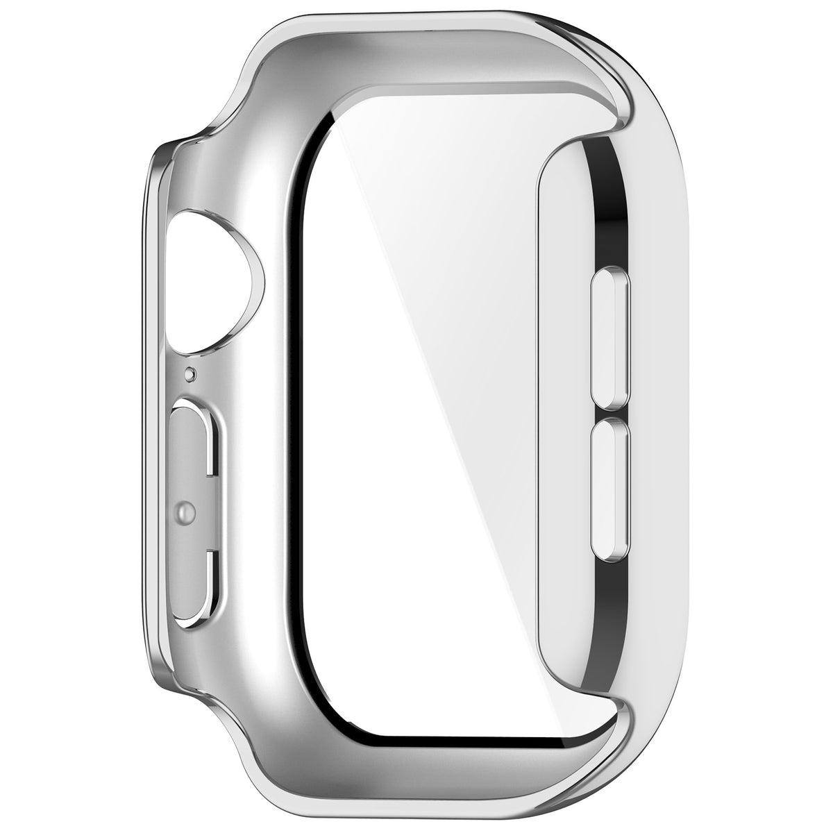 Apple Watch 12 - 46mm Hartschalenhülle mit Glas (Silber)