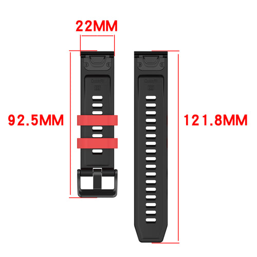 Garmin Quatix 5/6/7 Sport Grain Armband (Schwarz/Orange)