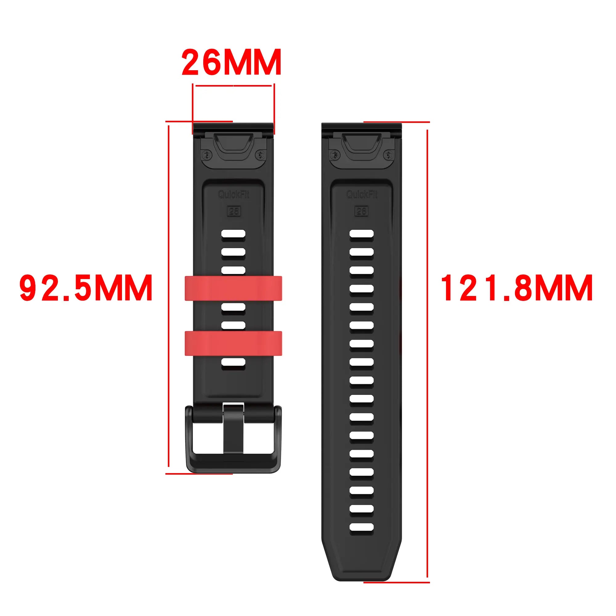 Garmin Tactix 8 - 51mm Sport Grain Armband (Schwarz/Orange)