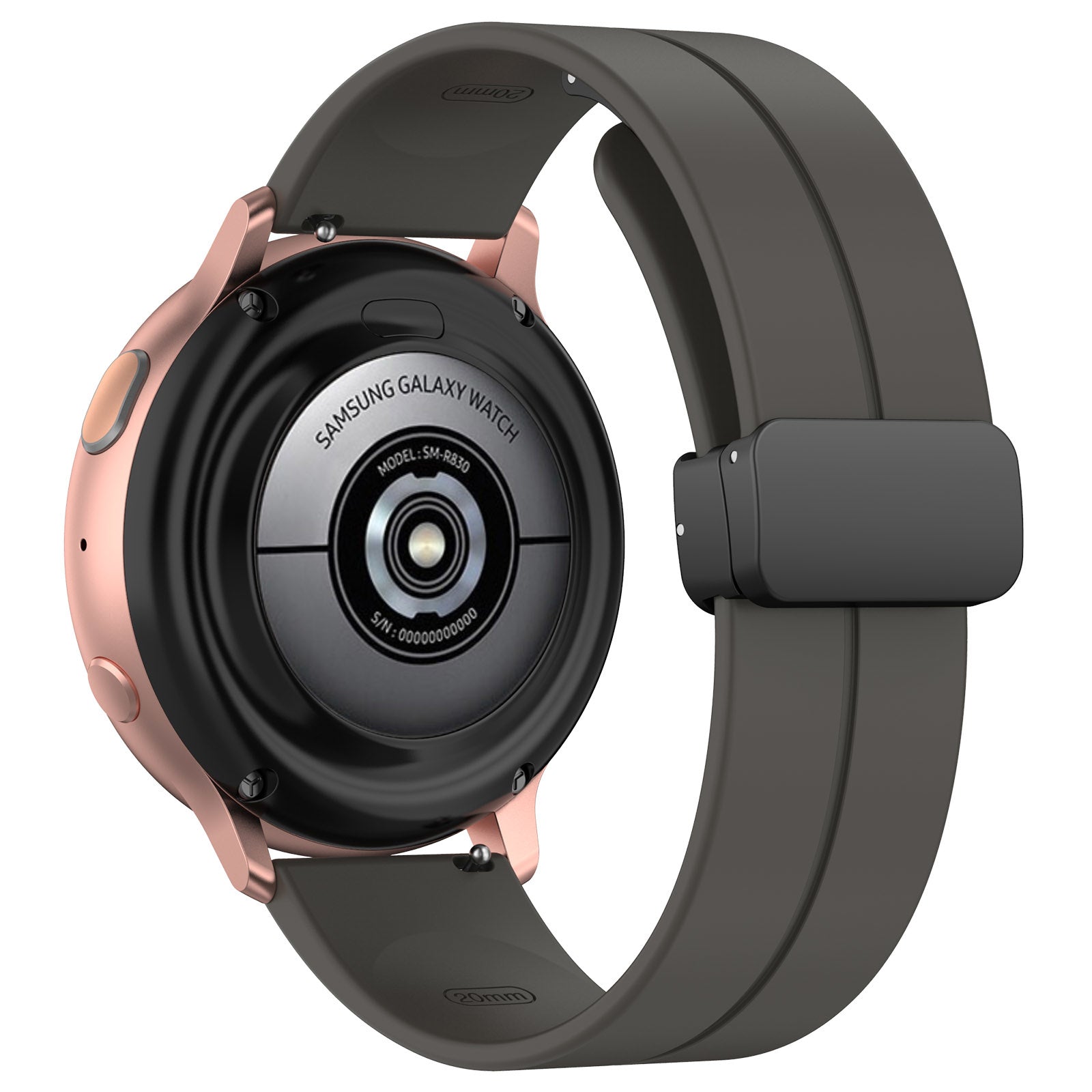 Coros Apex 42mm D-Schnalle Silikonarmband (Dunkel Grau)