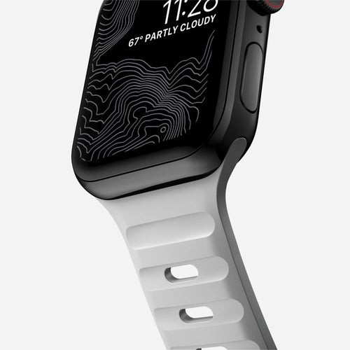 Nomad Sport Apple Watch Silikonarmband (Lunar Gray)