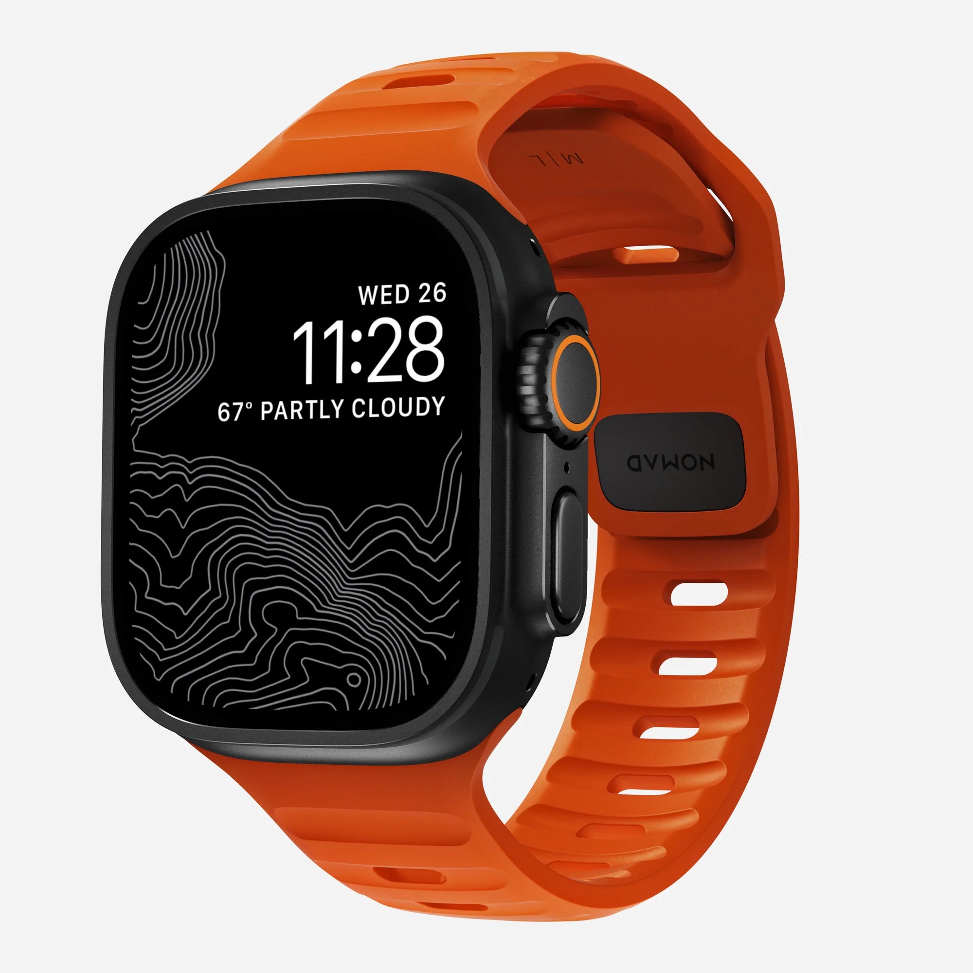 Nomad Sport Apple Watch Silicone Strap (Ultra Orange)
