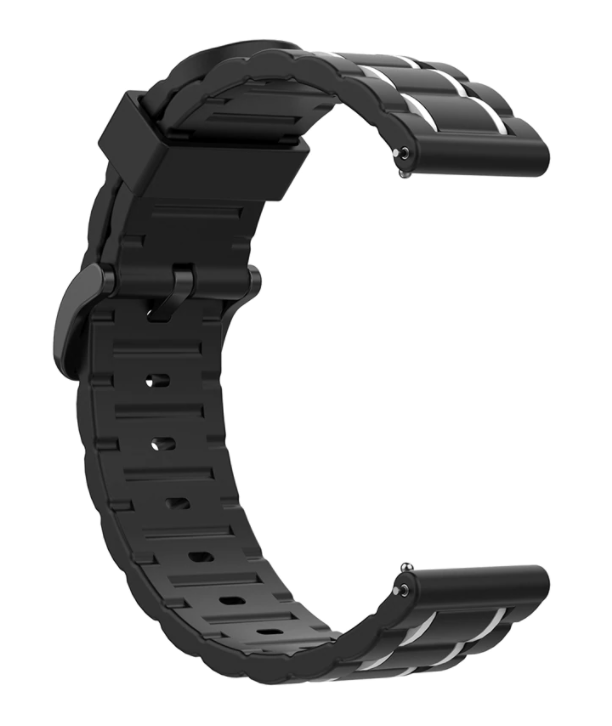 Suunto 9 Peak Sportarmband mit Schnalle (Schwarz/Weiß)