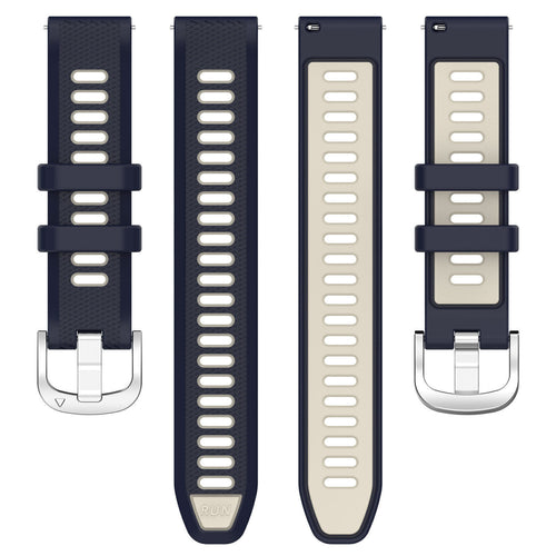Garmin Venu 4 - 45mm Buckled Sport Strap (Dark Blue/Beige)