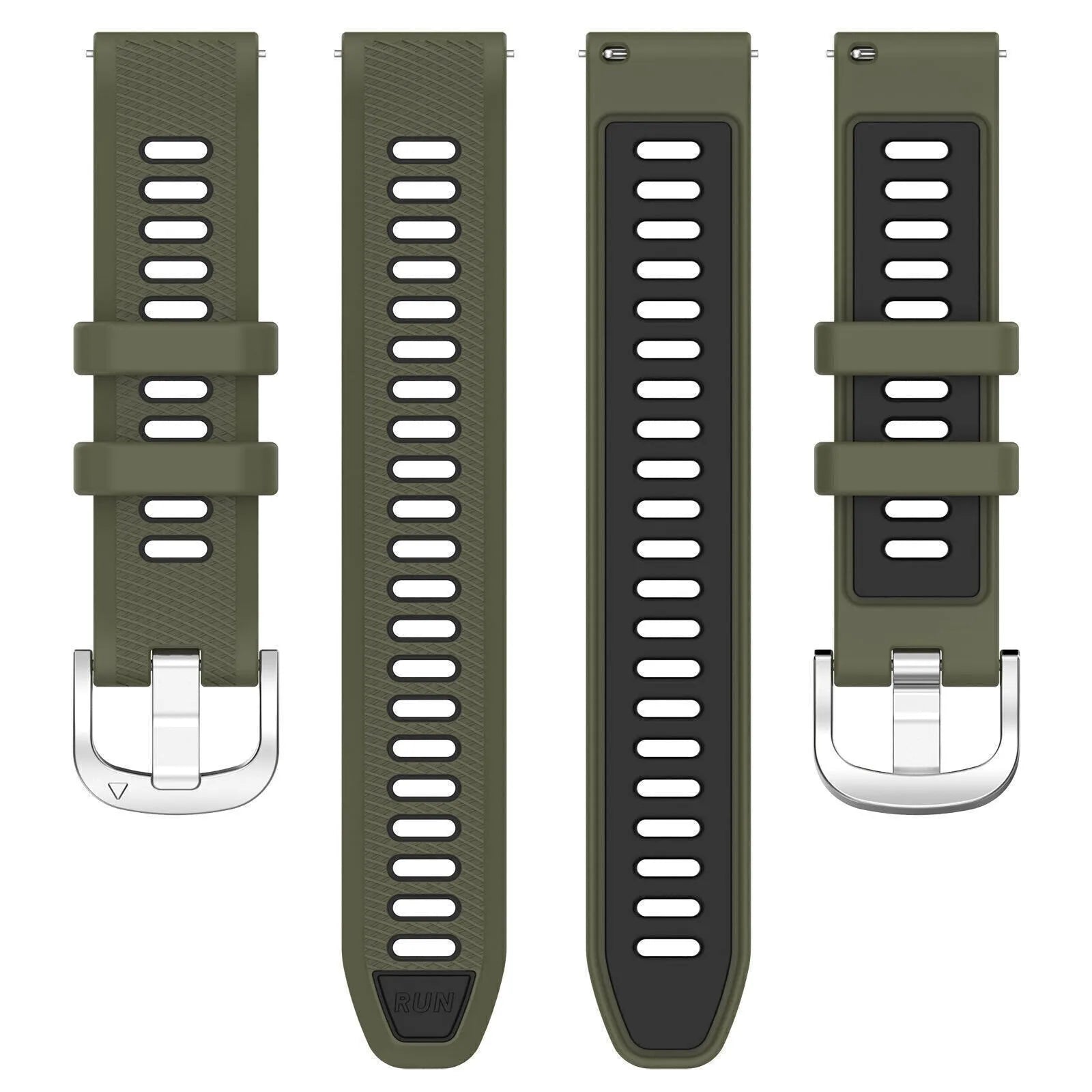 Coros Pace Pro Sport-Schnallenarmband (Olivgrün/Schwarz)