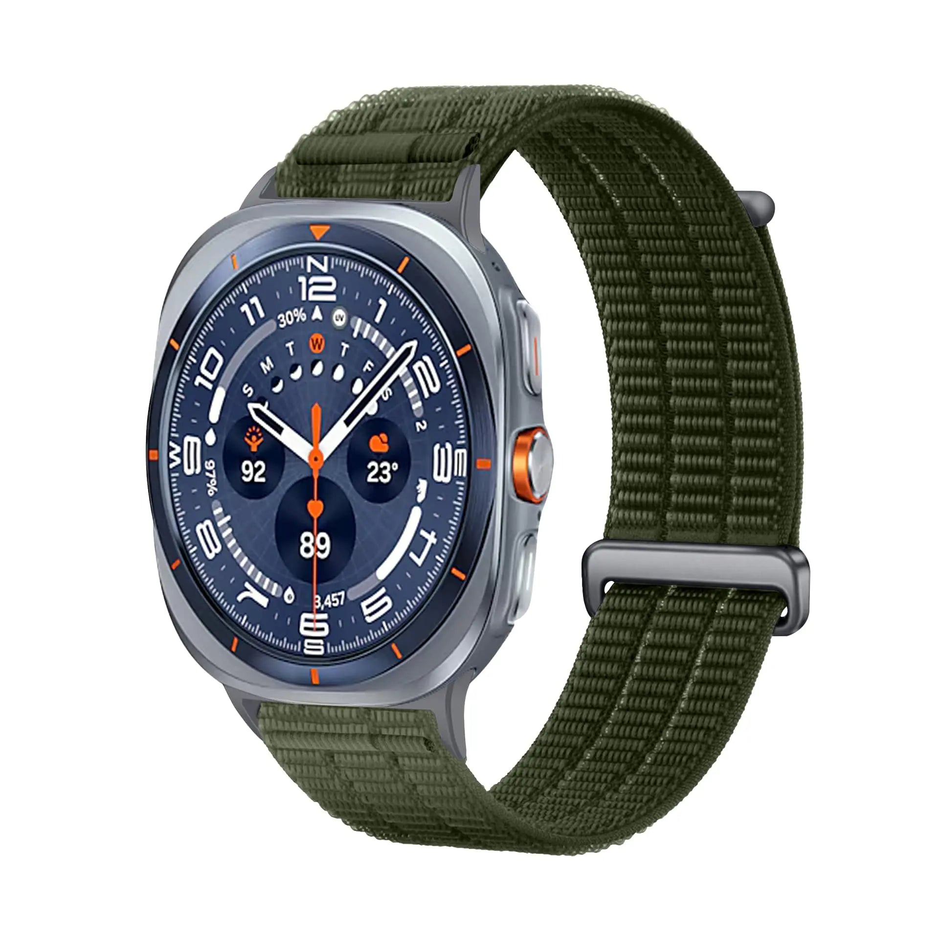 Samsung Galaxy Watch Ultra Nylon Air Armband (Dunkelgrün)
