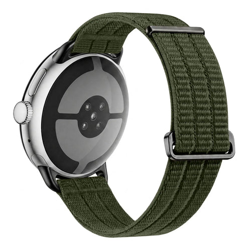 Google Pixel Watch 4 - 45mm Nylon Air Strap (Dark Green)
